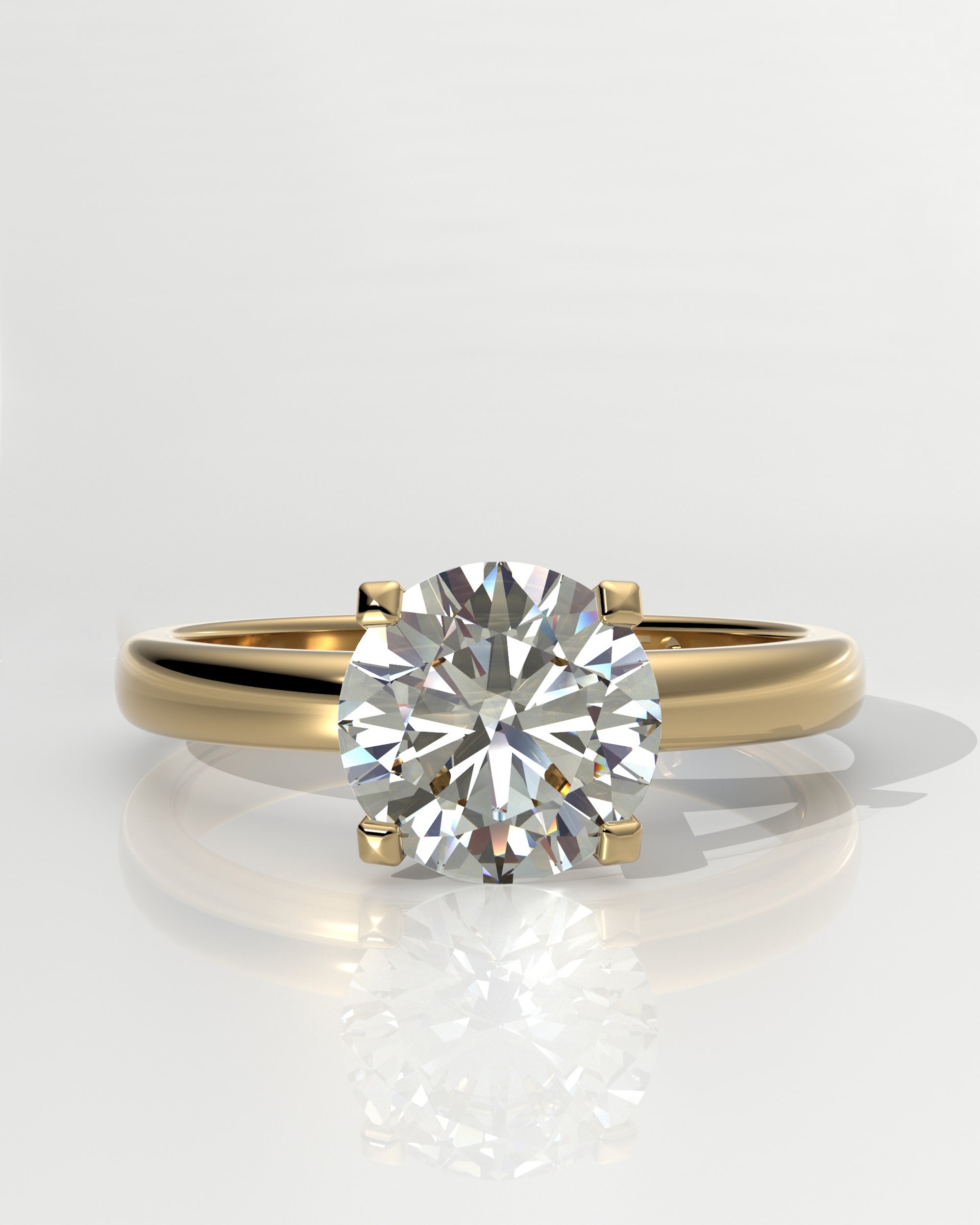 Solitaire - 4 Claw Round - White Diamond [Test]