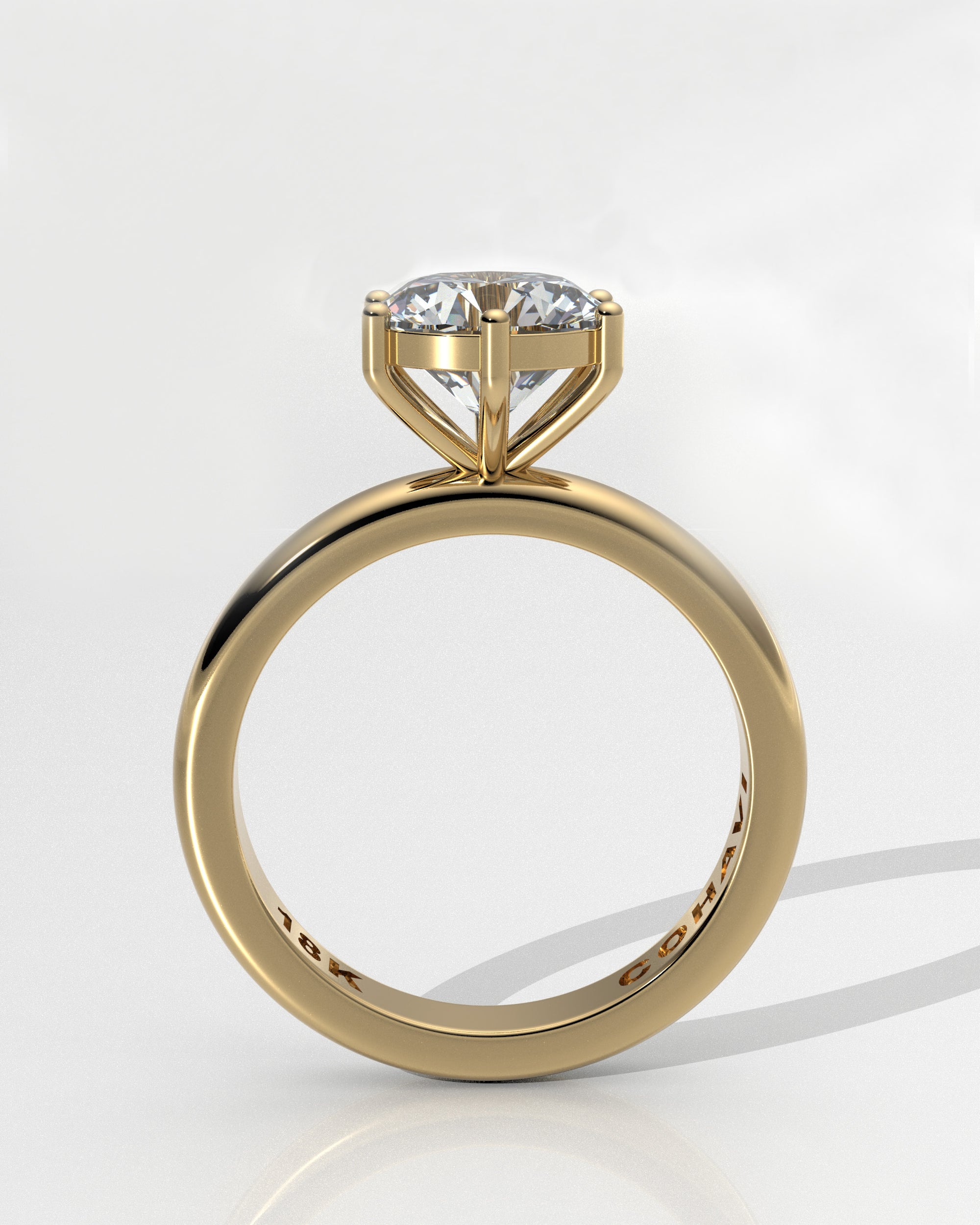 Solitaire - 6 Claw Round - White Diamond