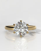 Solitaire - 6 Claw Square - White Diamond