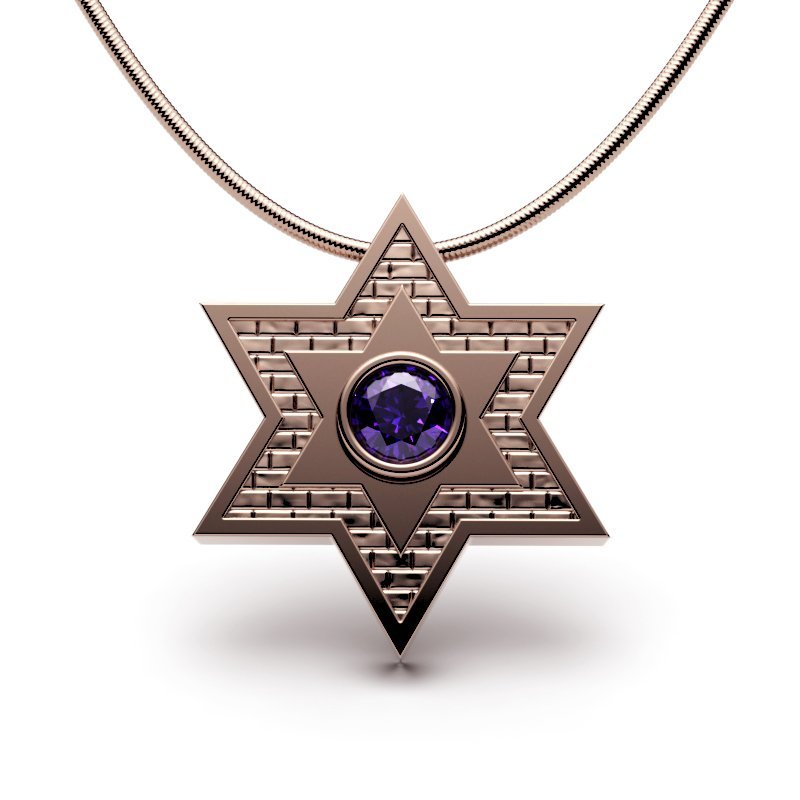 Star Of David – Jerusalem Stone – Shield