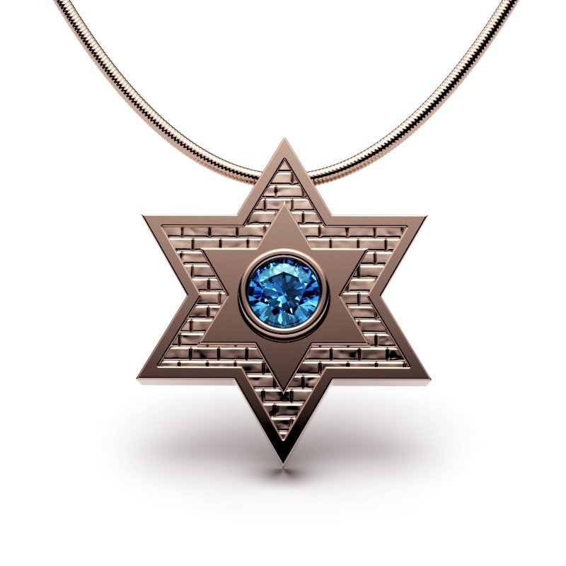 Star Of David – Jerusalem Stone – Shield