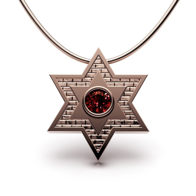 Star Of David – Jerusalem Stone – Shield