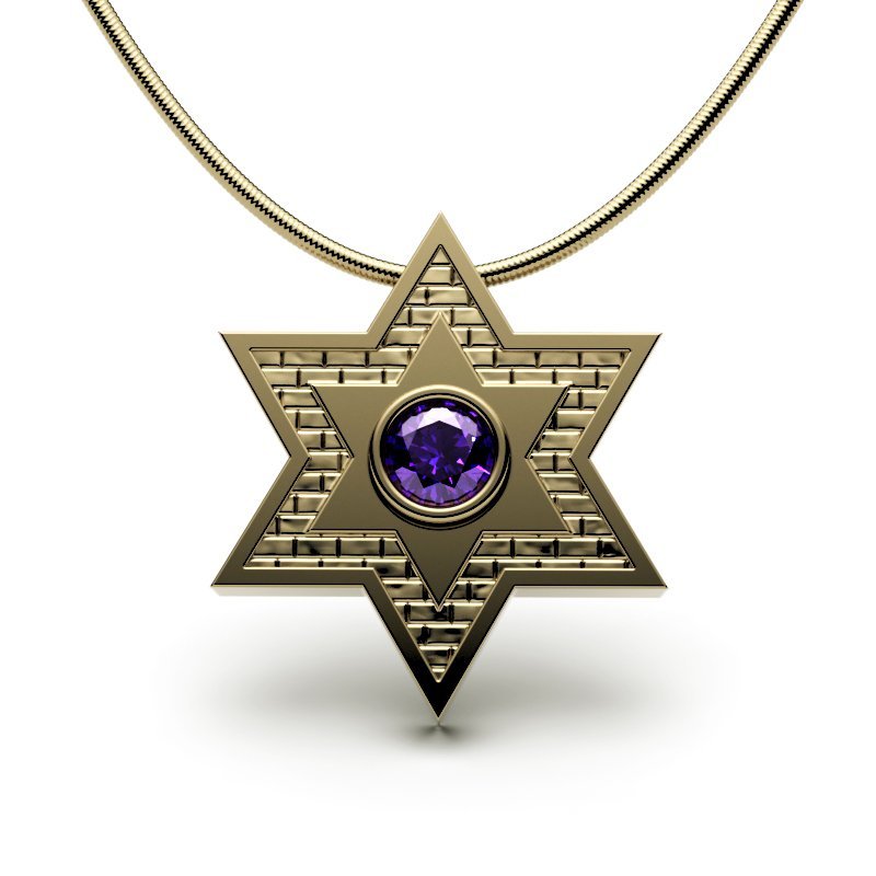 Star Of David – Jerusalem Stone – Shield