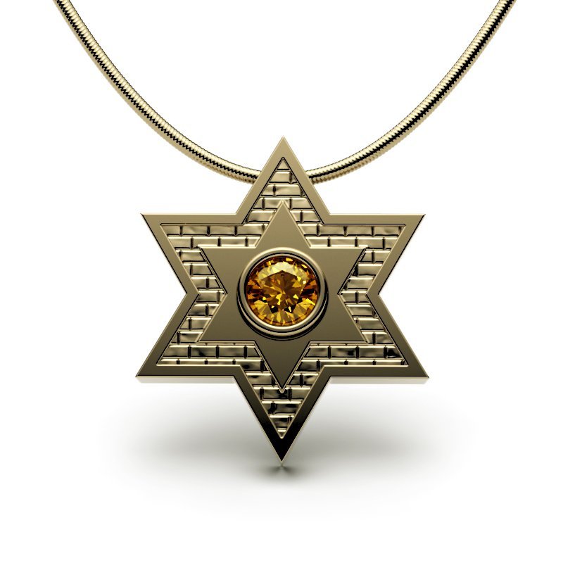 Star Of David – Jerusalem Stone – Shield