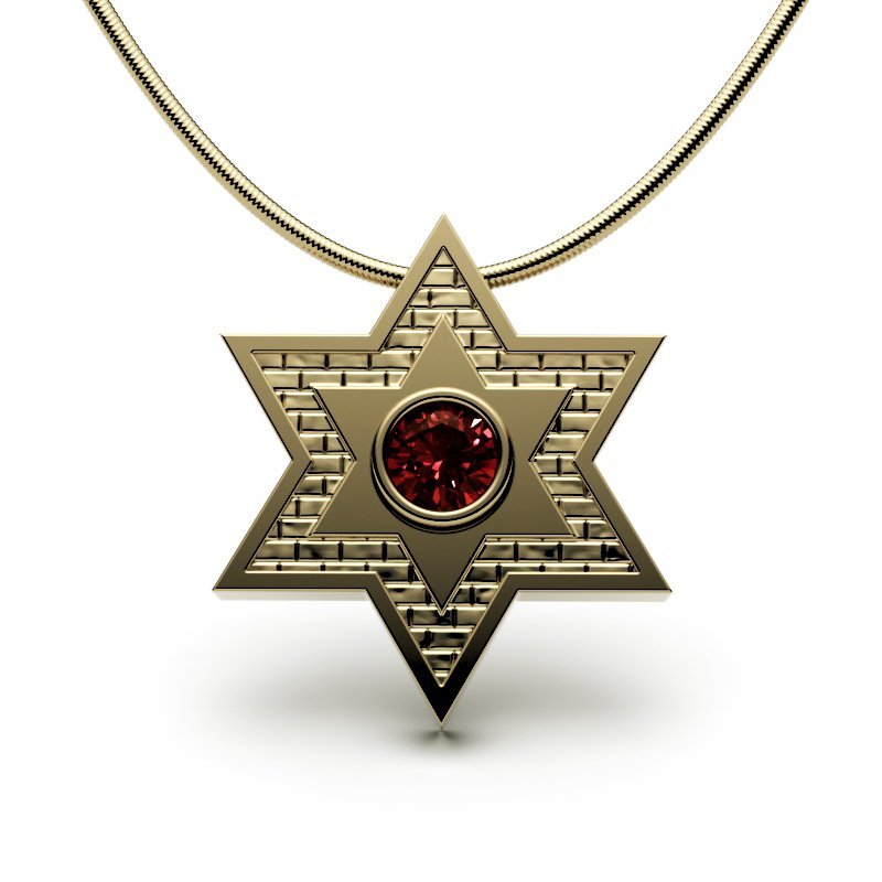 Star Of David – Jerusalem Stone – Shield