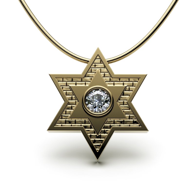 Star Of David – Jerusalem Stone – Shield