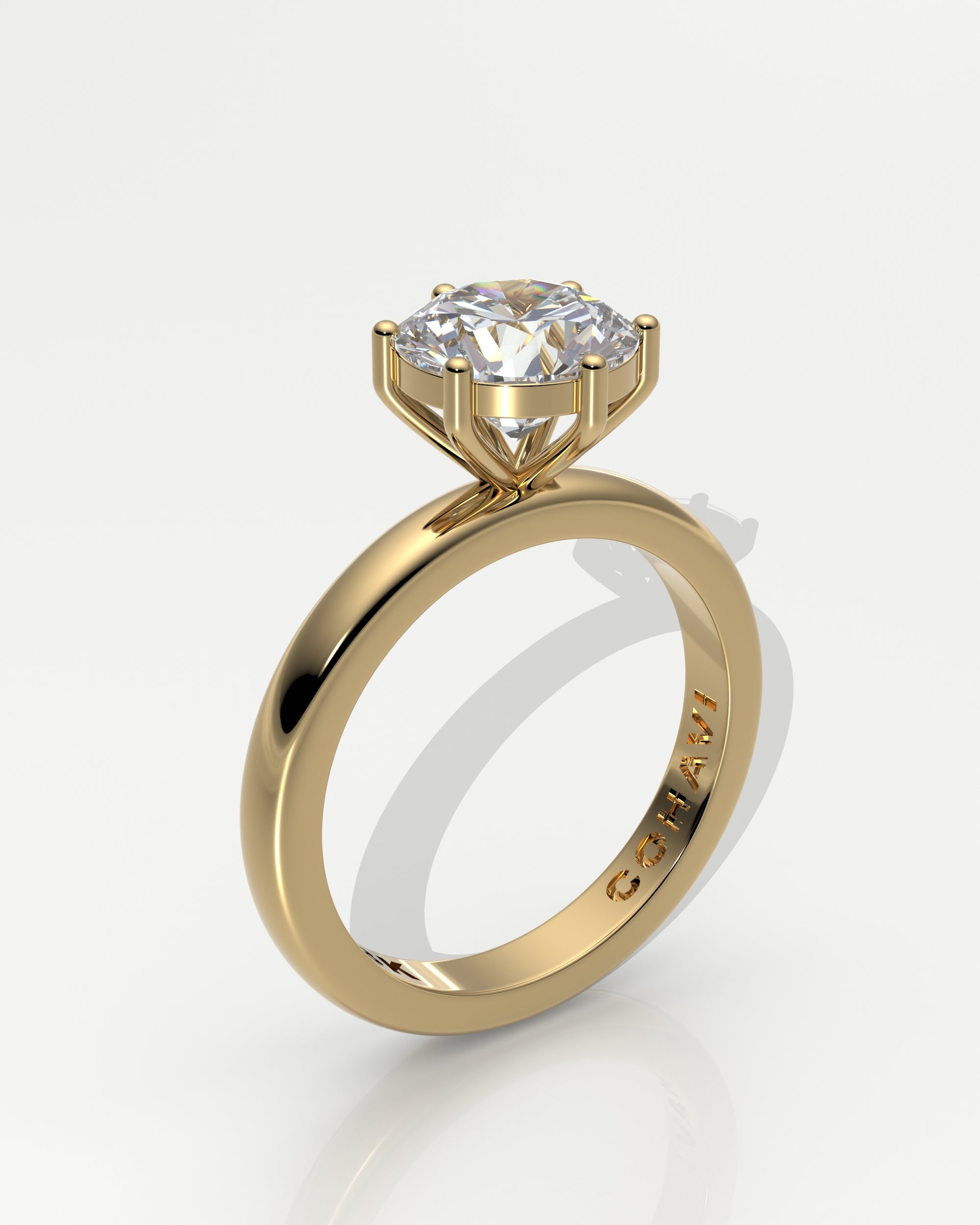 Solitaire - 6 Claw Round - White Diamond